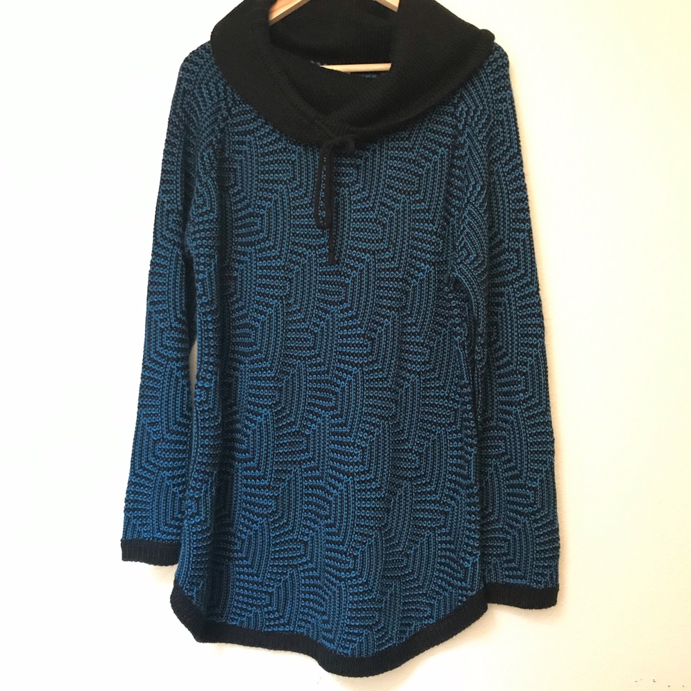 Great Northwest lndigo Cowl Neck Sweater